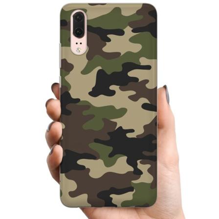 Huawei P20 TPU Mobilcover Skov camo