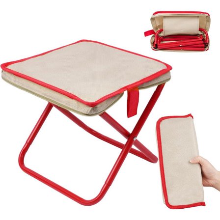 Fällstol, Fällbar Campingstol, Ultralätt, Bärbar Månstol, Oxfordtyg Sits, Lämplig för Camping, Vandring, Fiske, Picknickar, 28*24*26)