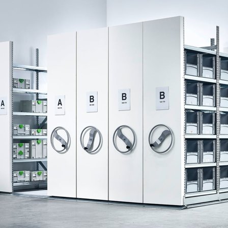 Compact archive shelving system TRANSFORM, 3200x2510 mm