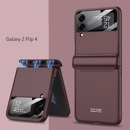 Samsung Z Flip 4 telefoncover, integreret beskyttelsescover, bordeaux