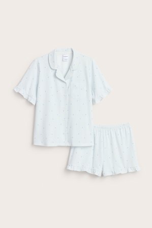 Kappahl | Piżama bawełniana z krótkimi rękawami Niebieski 158/164 | Niebieski