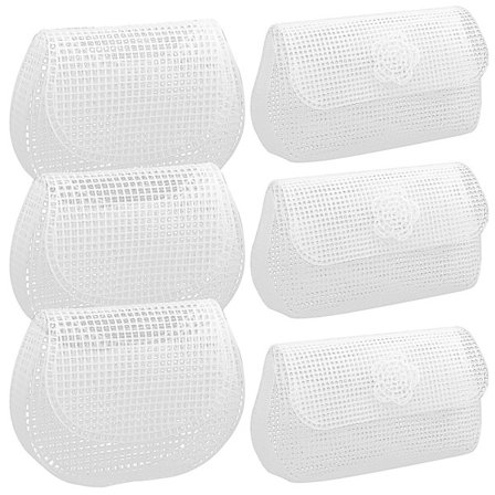 6 stk. Mesh Canvas Ark til Hækling Taske Syning Canvas Ark Pungfremstilling Tilbehør