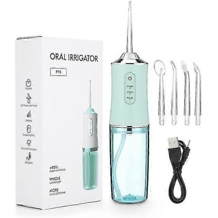 2026 Oral Irrigator Bærbar Dental Vannflosser USB Oppladbar Vannjet Floss Tannpirker 4 Jet Tips 220ml 3 Moduser IPX7 1400rpm