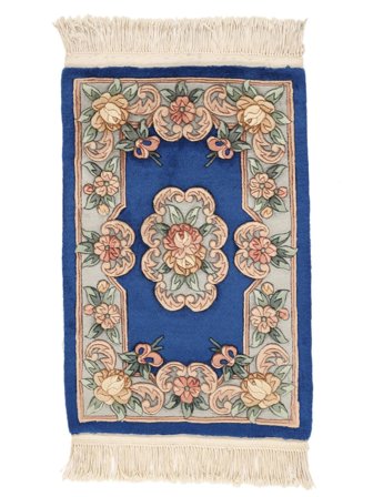 China 90 Line Teppich Handgeknüpft 60X90 Braun/Beige China