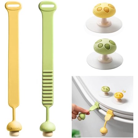 4 kpl WC-istuimen kahva Silikoninen WC-kannen kahva kosketuksen estämiseksi Korotukset WC-istuimen kahvat yhteensopivat matkoille, kotiin, hotelliin (