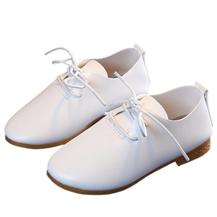Flickor Rund Toe Flats Platta Casual Skor