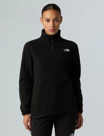 The North Face W Glacier Fleece 1/4 Zip Jacket - Black - XL