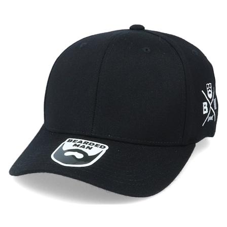 Bearded Man - Černá adjustable Kšiltovka - Bm Cross Side Black 110 Adjustable @ Hatstore