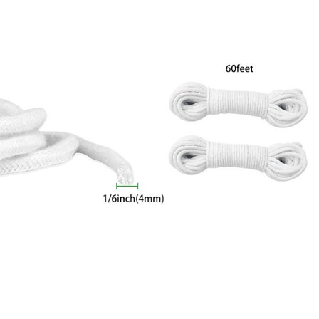 Irrigasjonssnor 1/6 tommer (4 mm): 60 fot/18 m automatisk vanning bomullssnor