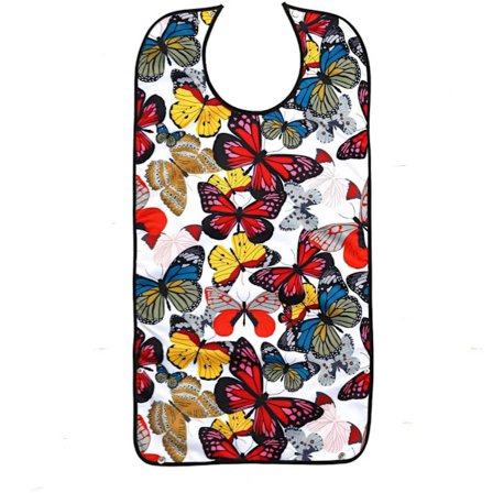 1-pak - Hagesmæk til ældre - Hagesmæk til voksne - Absorberende - 46 * 86 cm (Sommerfuglefarve)