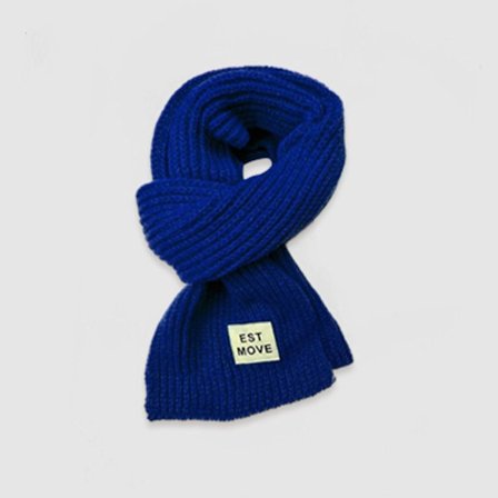 Varmt tørklæde Håndlavede tørklæder BLÅ