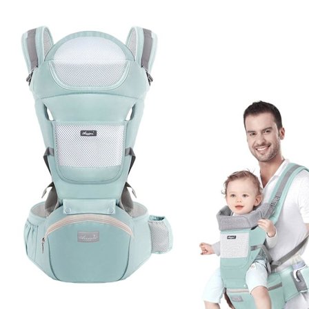 Baby Carrier Newborn to Toddler, Multifunctional 9-in-1 Baby Carrier with Seat for All Seasons