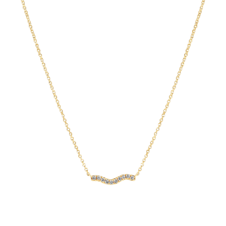 Sif Jakobs Jewellery Ellera Waves Necklace Halsband Dam Guld ONESIZE