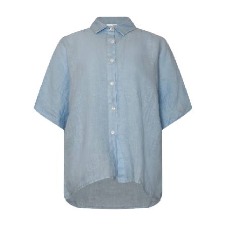 Tiffany Abbi, Shirt, Linen - Light Blue Blusar Dam M/L