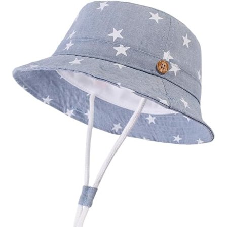 Baby solhatt småbarn solskydd djur keps unisex sommar hink hatt med hakskydd, 48cm
