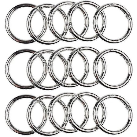 Dhrs Karabinkrok Ring Veske, 30 Stykker Rund Karabinkrok Ring, Spenne Fjær Mini Karabinkrok