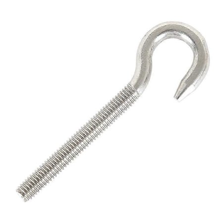 M4 Krokbolt Skrue Ringkrok 304 Rustfritt Stål Høy Hardhet Stål Krokbolt Hengende Gjenstand Skruekrok for Hengende Lysekroner Håndverk 10STK