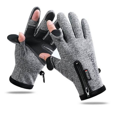 Ridding Gloves Fishing Gloves GREY L - varastossa