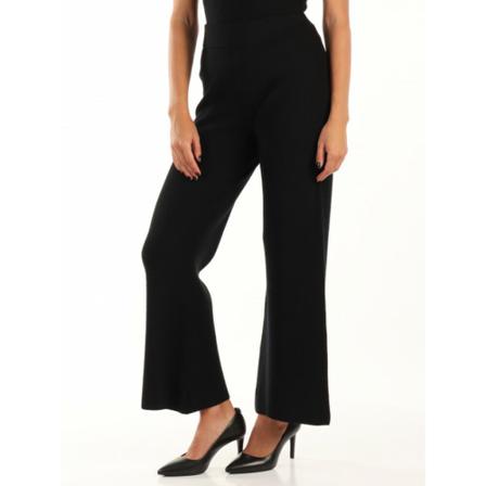 Trussardi, Wide Trousers Zwart, Dames, Maat:L