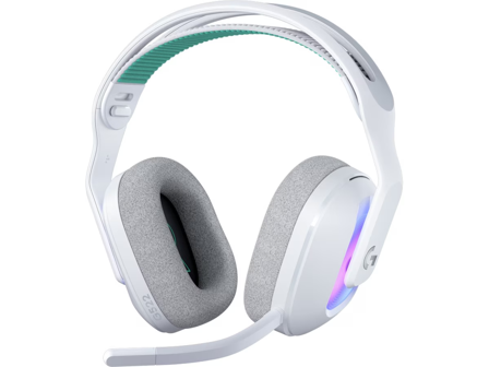 Logitech G522 Lightspeed Trådløst Gaming-Headset (hvit) 5.3 Bluetooth, USB 2.0, opp til 30t batteri med lys