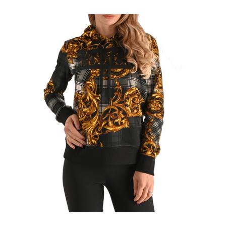 Versace, Hoodie MIINTO-daa 17d 148d 61250b 307a Zwart, Dames, Maat:S