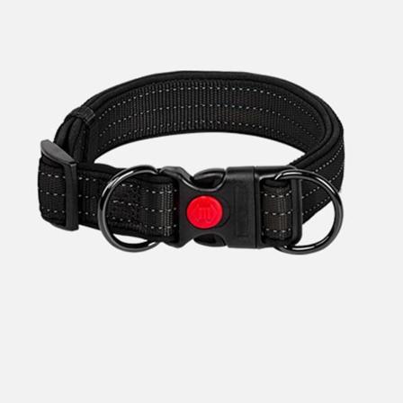 Neon musta L-kokoinen koiranpanta, nylonpanta suurille