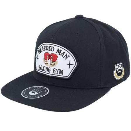 Bearded Man - Svart snapback Keps - Bearded Boxing Gym Black Snapback @ Hatstore
