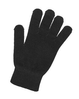 Strikket fingervante Svart - Åshild