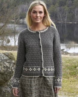 Strikkeoppskrift Damekofte - Svarta Fåret