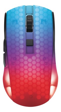 Deltaco DM320 Wireless transparent RGB Lightweight mouse, black