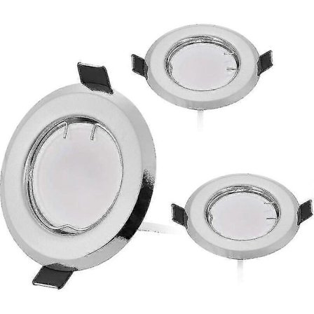 3 stk Ultratynne Innfelte LED-spotlights, med 3x5W dimbare lamper 220V spotlightmodul, justerbart lys varmhvit 3000K