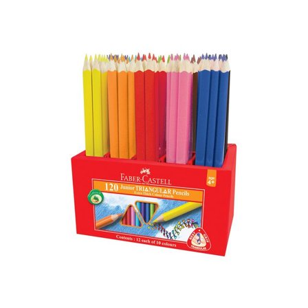 FABER-CASTELL Färgpenna Triangular 12x10 färger - Lyreco - Skola och förskola - Pennor och tillbehör - Färgpennor - Trekantsgrepp