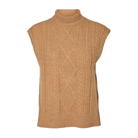 Vero Moda High Neck Väst brun, Dam Västar, Dam, Storlek: S