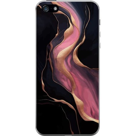 Kompatibelt Mobilskal till Apple iPhone 5 Svarta marmervågor