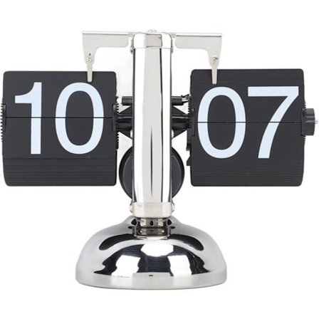 Retro 304 ruostumaton teräs flip-kello paristokäyttöinen 24 tuntia musta sivu YYV