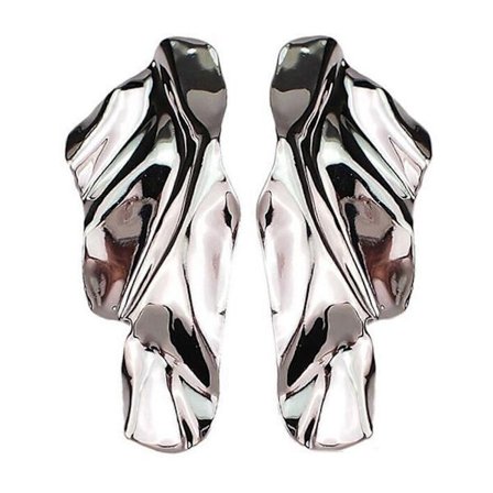 Punk Rock Ørepynt Smykker Geometriske Øredobber Unike Ørestikker Uregelmessige Metallpynt for Stilige Personer