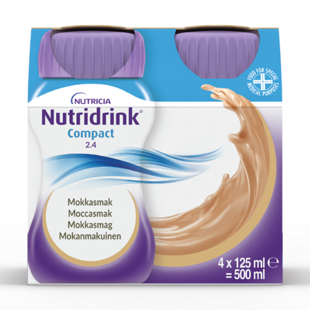 Nutridrink Compact 2.4 Næringsdrikk, Kaffe, 4x125 ml