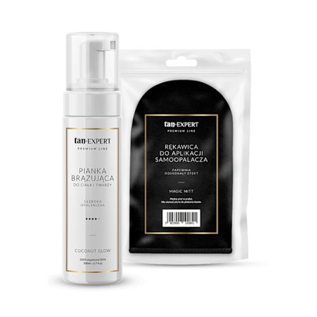 Tanexpert Coconut Glow Self-Tanning Foam + Glove