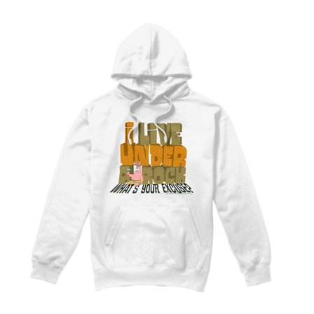 SvampBob Fyrkant Herr What ́s Your Excuse? Hoodie XXL Vit