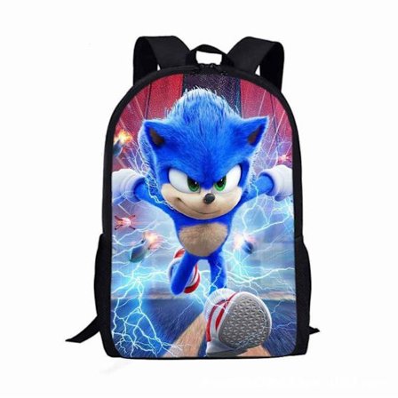 Sonic Rygsæk Børn Studerende Skoletaske Laptop Taske - Perfekt