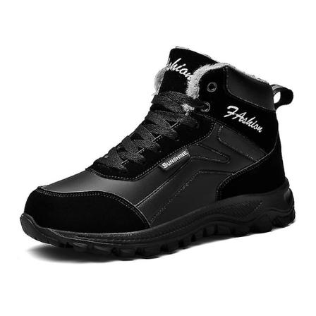 Dam Snow Boots Vinterstövlar Ankel Boots Damstövlar Varma Päls Anti-Slip 2K2133 BlackWhite 37