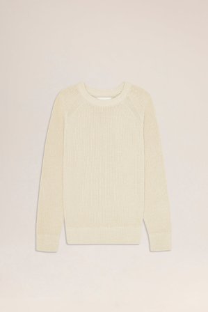 NN.07 Jacobo Striktrøje Herre Hvid Bomuld