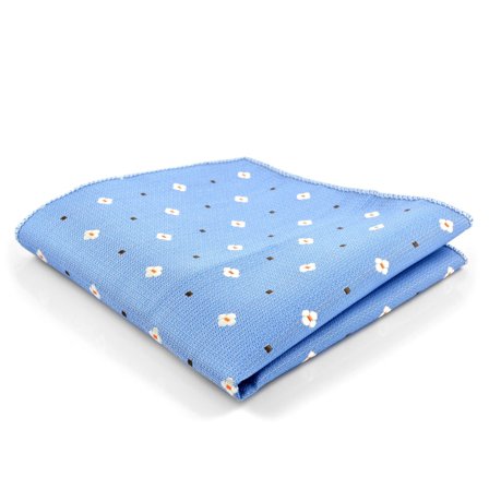 Pochette de costume bleue pâquerette pour hommes - Pochettes de costume à motifs - pour Hommes - Tailor Toki