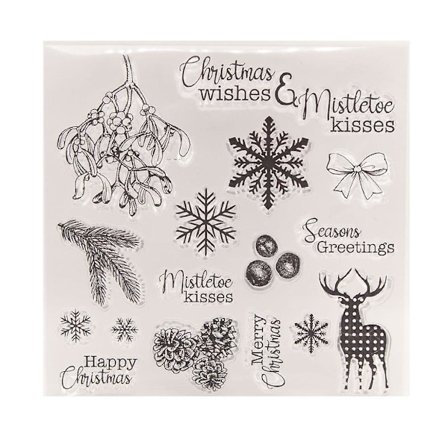 Silikonforseglingsstempel God Jul Klare Stempler Diy Scrapbooking Kortlaging Embossing Fotojournal Album Dekorativ