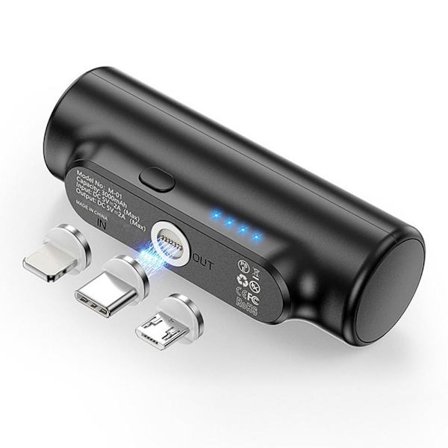 3000mAh Bärbar Powerbank USB-C/ Lightning / Micro USB