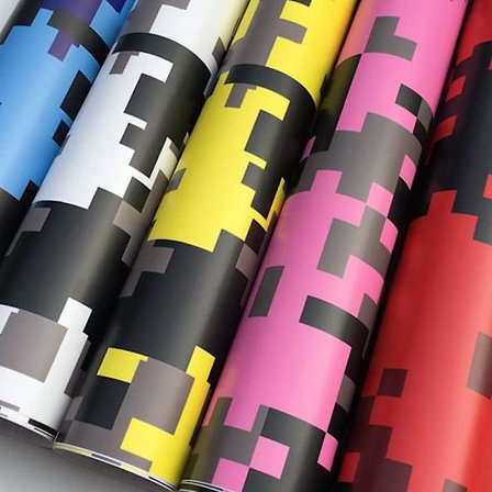 Kamuflasje Vinyl Bil Selvklebende Film, 152cm X 30cm Vanntett Vinyl Selvklebende Film Pvc Kamuflasje Bil Klistremerke Film Auto Lakkbeskyttelsesfilm, 