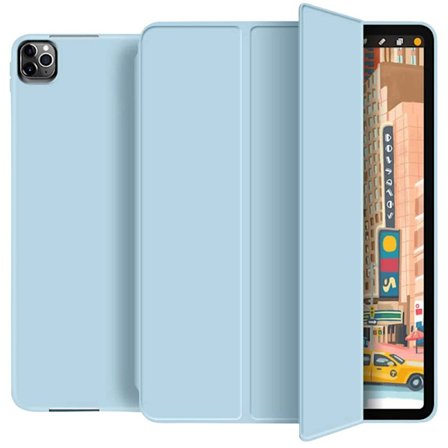 Stilrent skal för iPad Pro 13 tum vit isfärg silikon mjuk rem