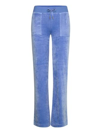 Del Ray Classic Velour Pant Pocket Design Regatta Bottoms Trousers Joggers Blue Juicy Couture