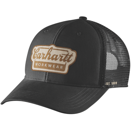 Carhartt Workwear Carhartt M's Twill Mesh-Back Script Patch Cap Black