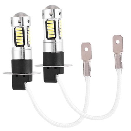 H3 4014 Hvid LED Bil Forlygte Tåge DRL Pære Lampe 12V DC Par